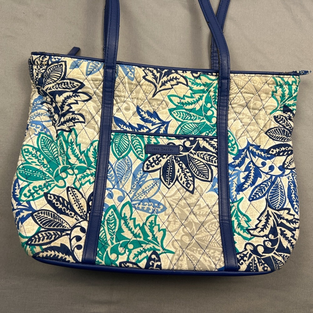 Vera Bradley Shoulder Bag Womens Quilted Zippered Santiago - Picture 3 of 14